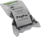 PegPro® J Hooks Kit for Standard “Wood Fiber” pegboard – Durable Plastic Pegboard Hooks - for Garage, Kitchen, Craft Room, and More (J Hook - 24 Pack, Black)
