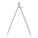 Spring Joint Caliper - [16 Inch] Carbon Steel Spring Divider Caliper with Brass Fulcrum for Metalworking Drawing Use, Flat Leg