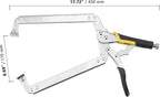 ZOENHOU 3 Pack 18 Inch Large C Clamp Locking Plier with Swivel Pads and Rubber Handle, C Type Adjustable Vise Grip Locking Pliers, Weldingc C Clamp Plier for Metal DIY Woodworking