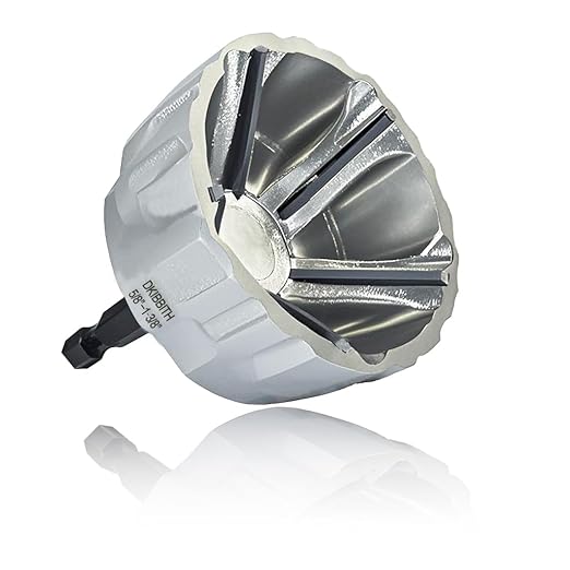 Heavy-Duty Deburring Chamfer Tool with Sharp Tungsten Carbide Blades,Fast Hex Shank Deburr Drill Bit, External Burr Removal for Metal Rod Bolt Pipe 3D Printing PVC in 5/8" to 1-3/8"Diameter(16~35mm)