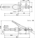 4 Pcs Toggle Clamp 301AM Stroke Push Pull Action Hand Tool Light Duty
