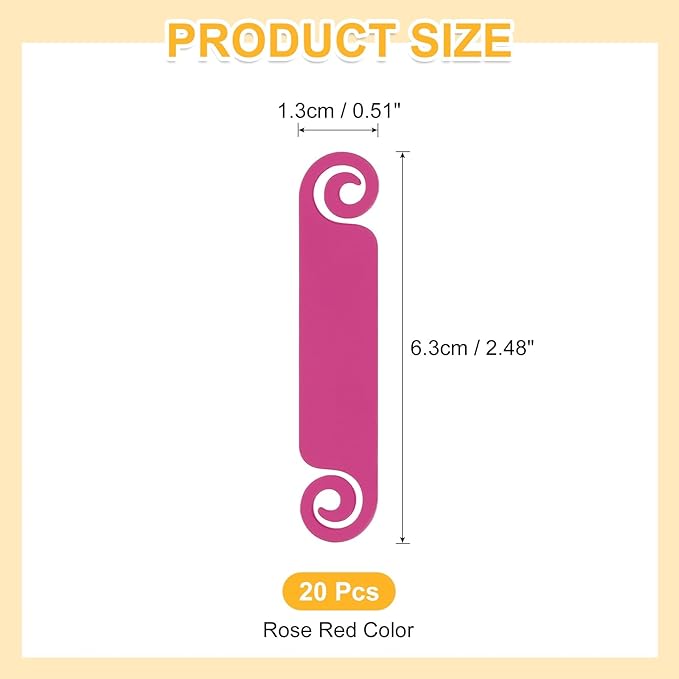 PATIKIL Cable Tags Flexible Cable Management Labels Cord Identification Tags, Wire Cord Markers for USB Computer Phone Charger Power - 50Pcs (Rose Red)