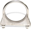 Heavy Duty 2.75" (2 3/4 Inch) Universal Stainless Steel U-Bolts Clamps with Saddle Flange for Exhaust Tail Pipe