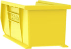 Akro-Mils 30234 AkroBins Plastic Storage Bins, Space-Saving Stackable Bins for Garage, Pantry, Craft Organization, 15-" x 5-" x 5-", Yellow, 12-Pack