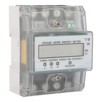 Electric Power Meter, Phase 4 Wire KWh Meter with LCD Display 5-80A Energy Consumption Digital Electric Power Meter Three Phase 4P LCD Power Meter, 220/380V