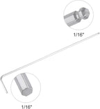 TOP-VIGOR 4Pcs 1/16" Ball End Hex Key Wrench, L Shaped Long Arm Allen Wrench for Household DIY, Professional Machine Repairing, CR-V
