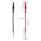 2 PCS Spoon Back Probe, Silicon Flexible Test Back Probe Pins Bendable Spoon Multimeter Test Extention Power Probes Compatible with 4mm Banana Plug for Wire Piercing Car Repairing Electrical Testing