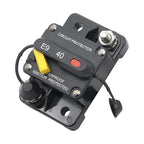 40 Amp Marine Circuit Breaker, IP67 Waterproof Manual Reset Switch, 12V-48V DC Circuit Breaker, 3/8" Studs, for Boat Trolling Motor/Marine ATV/Battery/Solar System, Suface Mount (40A)