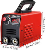 Stick Welder 250A Welding Rods 16 Inches Gloves Welding Machine, Super MINI Welder Portable Hammer, IGBT Inverter Welder Machine 110V, Beginner Hobbyists Home Repairs DIY Projects (Red)