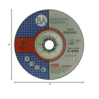 Benchmark Abrasives 7 Inch Grinding Wheel for Metal, Steel, Fiberglass - Thin Type 27 Depressed Center Angle Grinder Cutting Disc with 7/8" Arbor Hole, Cut Off Wheels Grinder Wheel - 10 Pack