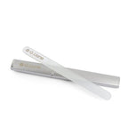 Crystal Glass Nail File Professional Double Sided Etched Crystal Nail File Set for Nail Art & Nail Care Alternative to Metal Nail Files Emery Boards & Buffer(Clear Round)
