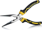 8 inch Needle Nose Pliers with Side Cutter|Forged From Chrome Vanadium Steel