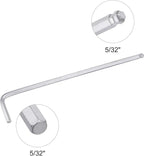 TOP-VIGOR 2Pcs 5/32" Ball End Hex Key Wrench, L Shaped Long Arm Allen Wrench for Household DIY, Professional Machine Repairing, CR-V