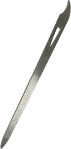 Nail Files for Natural Nails (6 Pack), Metal Nail File 5.5’’ Stainless Steel Thin Durable Nail Filer with Curved Sharp Pointed Tip Double Sided Manicure Pedicure Toenails Tools