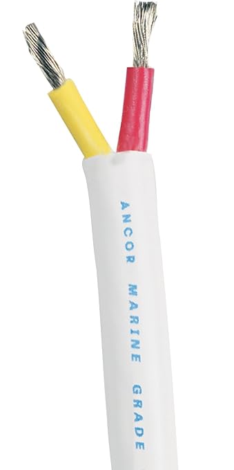 Ancor 123710 Safety Duplex Cable, 6/2 AWG (2 x 13mm2), Flat - 100ft,Red/Yellow