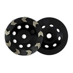 Benchmark Abrasives Grinding Wheels 4 1/2 Inch Arrow Type Diamond Cup Wheel with 5/8"-11 Arbor Hole for Masonry, Natural Stone, Concrete Grinding Wheel - Angle Grinder Attachments (4.5”)
