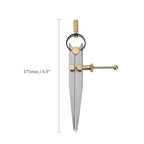 Spring Joint Caliper - [5 Inch] Carbon Steel Spring Divider Caliper with Brass Fulcrum for Metalworking Drawing Use, Flat Leg