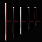 Self Locking Nylon Cable Zip Ties,4 6 8 10 12 Inches,Width 0.16inch,500Pcs HeavyDuty Wire Tie Wraps for Home,Office,Garden,Garage,Workshop (White)