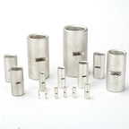 SVAAR 6 PCS 00 Gauge Non Insulated Butt Connectors 2/0 AWG Uninsulated Butt Splice Connectors Crimp Repair Butt Splices Kit Tinned Copper Seamless Barrel Butt Splice Terminals & 6PCS 3:1 Heat Shrinks