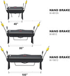 KAKA INDUSTRIAL Sheet Metal Brake, 100-Inch Heavy-Duty Metal Brake Bender, 12-Gauge Mild Steel Capacity Aluminum Brake, Floor Model Metal Break W-10012
