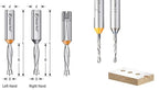 Amana Tool 315103 Solid Carbide Dowel Drill Boring Bit L/H 3mm D x 57.5mm Long x 10x25mm SHK