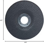 BHA Depressed Center Metal Grinding Wheels for Angle Grinders, 4.5” x 1/4” x 7/8” - 5 Pack