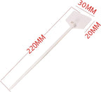 8 in Marker Nylon Cable Ties, Plastic Water Proof Tags, Self-Locking Written-on Cable Marker, Security Seals Label for Cabling, Wire Marking Label, Shipping Hanging Tags - Blue/ 100pcs
