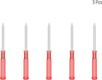 5PCS Mini Phillips Screwdriver, 2.5mm Cross Head with Red Non-slip Handle for Small Appliances, 2.56"(65mm) Total Length, Non-magnetic