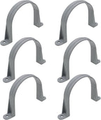 4 Inch 6pcs PVC Pipe Straps Reliable 2-Hole Plastic Conduit Clamps for Secure and Organized Mounting of PVC Pipes Conduits, and Cables UL Certified for Safety