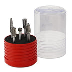 BHA Tungsten Carbide Burr Die Grinder Rotary Tool Bit Set for Metal Contouring and Deburring, Double Cut with 1/4” Shank - 5 Pieces