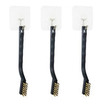 9PCS Mini Brass Brushes Set, Curved Handle Scratch Wire Toothbrush, Cleaning Welding Slag and Rust