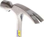 ESTWING Framing Hammer - 30 oz Long Handle Straight Rip Claw with Smooth Face & Shock Reduction Grip - E3-30S,Silver