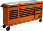 Homak 72” Roller Cabinet w/Stainless Steel Top RS Pro Workstation (Competition Orange)