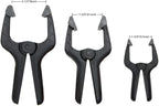 Amazon Basics 14-Piece Nylon Spring Clamp Set, 6 Pack of 3-3/8-inch, 4 Pack of 4-1/2-inch, 4 Pack of 6-1/2-inch, Black/Grey
