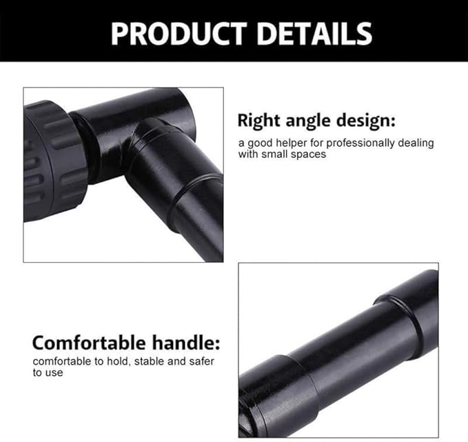 Right Angle Drill 90 Degrees Drilling Extension Chuck 8mm Shaft Electric Drill Extension Tool for Tight Corner Workspace