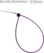 XINGO 1000 PCS 8 inch Cable Zip Ties, 18lb Strength, Small Tie Wraps Self-Locking Nylon Zip Ties for Indoor and Outdoor Use (Purple)