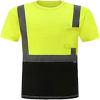 AYKRM Safety T Shirt Reflective High Visibility hi vis Long Sleeve T Shirt (XS-6XL)