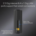 NETGEAR Nighthawk Dual-Band WiFi 7 Router (RS90) – Security Features, BE3600 Wireless Speed (up to 3.6 Gbps) - Covers up to 2,000 sq. ft., 50 Devices – 2.5 Gig Internet Port - Free Expert Help