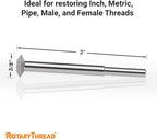 Repair Kits - Faster & Easier to Chase, Restore & Clean Internal or External Threads, All in One Universal Thread Files Set, Inch, Metric, Grooves, Glands, Acme & Buttress