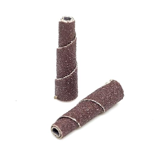 Benchmark Abrasives Aluminum Oxide Tapered Sanding Cartridge Rolls for Blending Deburring Polishing Sanding Metals, Rotary Sander - Drill & Die Grinder Abrasives (10 Pack)(3/8" x 1-1/2", 120 Grit)