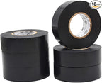 WOD ETC766 Professional Grade General Purpose Black Electrical Tape UL/CSA Listed core. Vinyl Rubber Adhesive Electrical Tape: 1 inch X 66 ft - Use at No More Than 600V & 176F (Pack of 10)