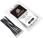 Metal Zip Ties Black 14 inch 304 Stainless Steel Epoxy Coated Locking Cable 220LB 350mm 100pcs Heavy Duty Exhaust Wrap Multi Purpose Binding for machinery, vehicles, farms, cables, pipes,Fence