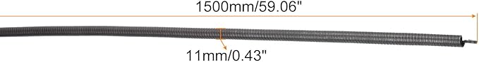 MECCANIXITY Spring Tube Bender OD 11mm/0.43" Steel Spring Pipe Bending Tubes 1500mm/59.06" Long for 3/8" PVC Pipe(ID 12mm) in Home Renovations,Electrician Wiring Bending Pipe(insert-pipe use)
