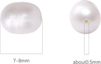 Natural Pearl Beads Rice 7-8mm White Freshwater Cultured Loose Gemstone Beads for DIY Jewelry Making 13.8''/Strand HQ