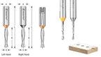Amana Tool 215005 Solid Carbide Brad Point Dowel Drill Bit Doweling Boring Drill Bits 5 mm Dia x 57.5 mm L Right Hand