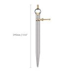 Spring Joint Caliper - [10 Inch] Carbon Steel Spring Divider Caliper with Brass Fulcrum for Metalworking Drawing Use, Flat Leg