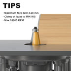 11.25 Degree Chamfer Router Bit with 1 Inch Cutting Length,1/2 Inch Shank Carbide Edge Forming Bevel Router Bit with Bearing, Chamfer Bit Miter Angle Milling Cutters Tool