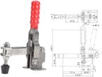 Quick Toggle Clamp, 304 Stainless Steel Hand Tool Welding Fixture 227KKG GH-12130-SS
