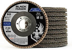 BHA Grinding and Sanding Flap Discs T27, 4-1/2" x 7/8", 60 Grit - 10 Pack