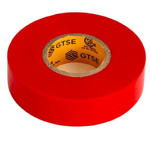 GTSE Red Electrical Tape, 240 Rolls Bulk Box – Waterproof, Industrial Grade Vinyl, 3/4 in x 66ft– Strong Self-Adhesive PVC Electric Tape for Wire Insulation, 7 Mil, 600V – UL/CSA Listed